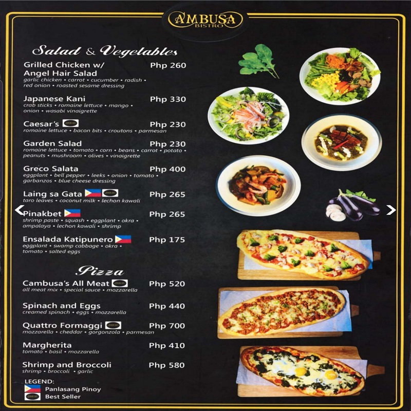 subic restaurants menu